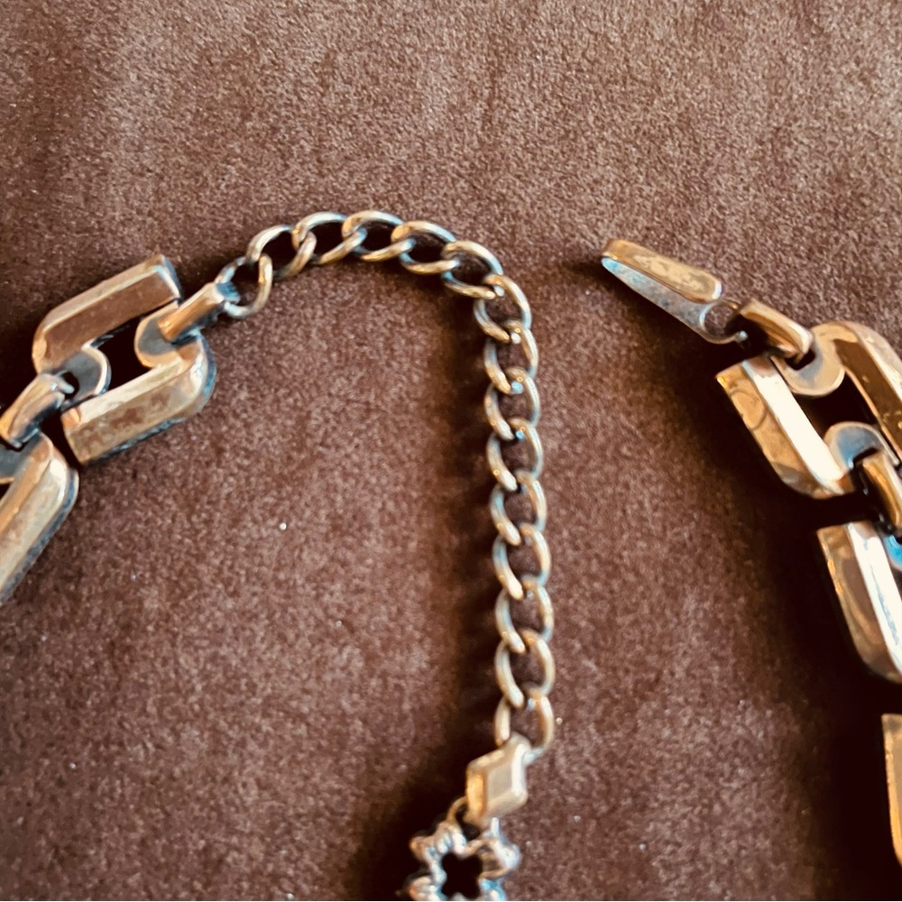 COPPER LOOK METAL PANTHER LINK CHOKER  12” - Picture 4 of 5